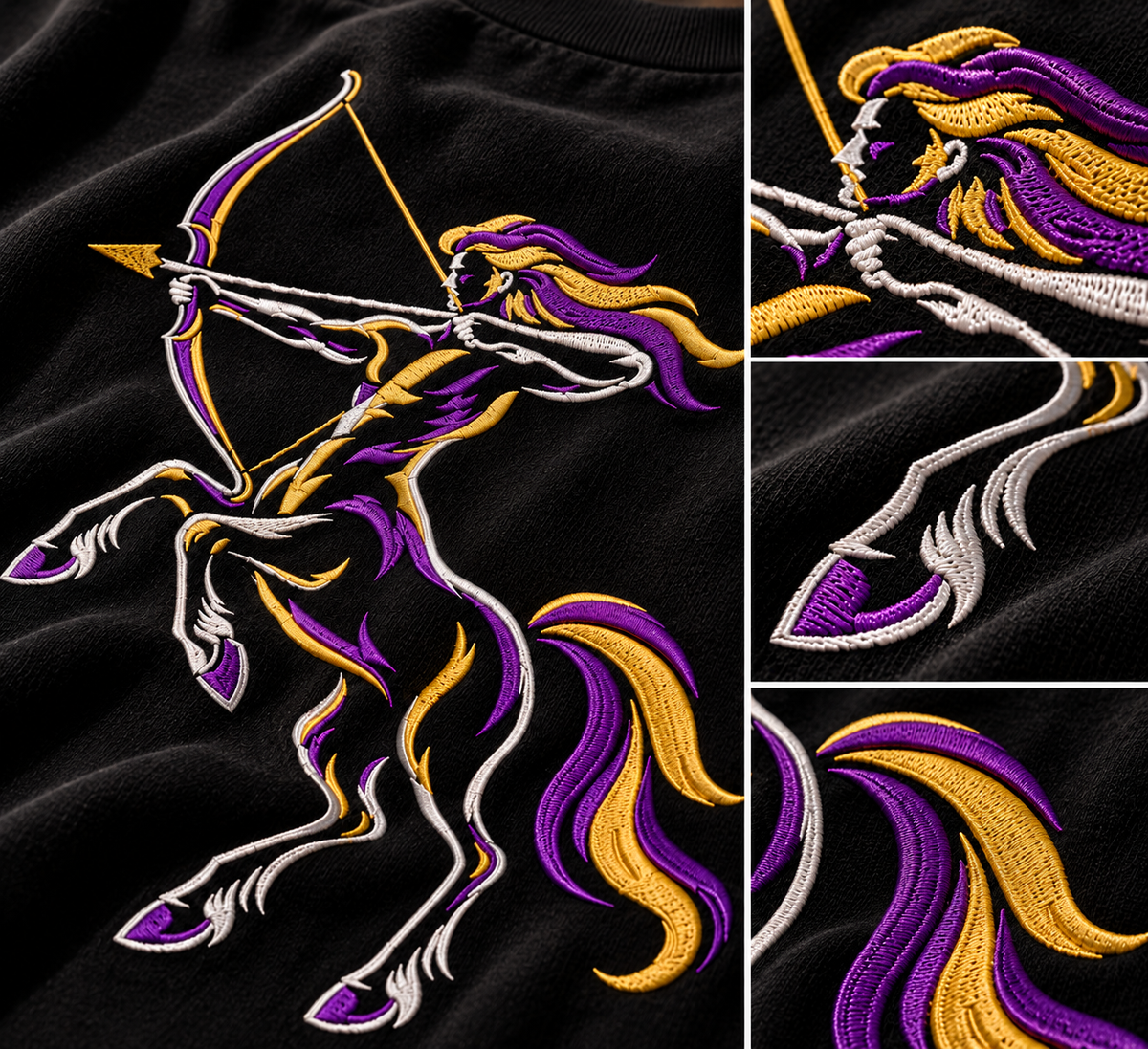 Sagittarius Born to Roam Embroidery Oversized T-Shirt | LE BANCHO