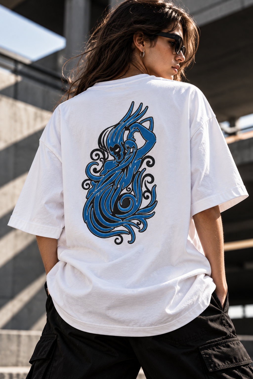 Aquarius Built Different Embroidery Oversized T-Shirt | LE BANCHO