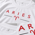 Aries Born to Lead Made to Stand Out Embroidery Oversized T-Shirt