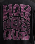 Hope Never Quits Premium Oversized T-Shirt for Men | 240 GSM 100% Cotton Embroidered Typography Tee