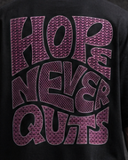 Hope Never Quits Premium Oversized T-Shirt for Men | 240 GSM 100% Cotton Embroidered Typography Tee