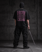Hope Never Quits Premium Oversized T-Shirt for Men | 240 GSM 100% Cotton Embroidered Typography Tee