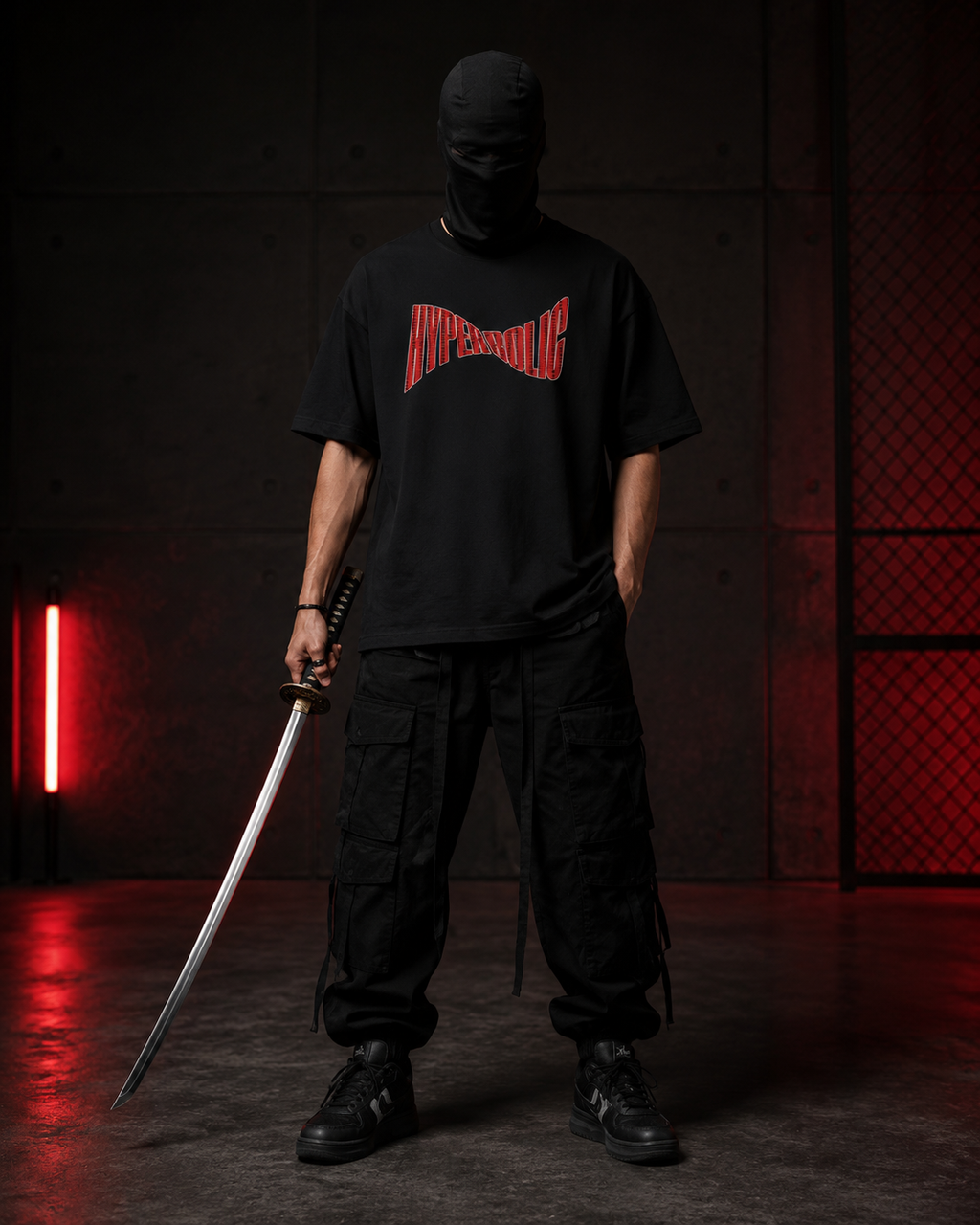 Hyperbolic Premium Oversized T-Shirt for Men | 240 GSM 100% Cotton Embroidered Typography Tee