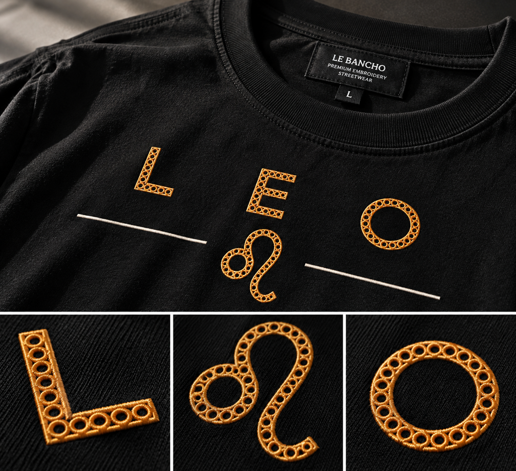 Leo Don't Chase the Spotlight Embroidery Oversized T-Shirt | LE BANCHO