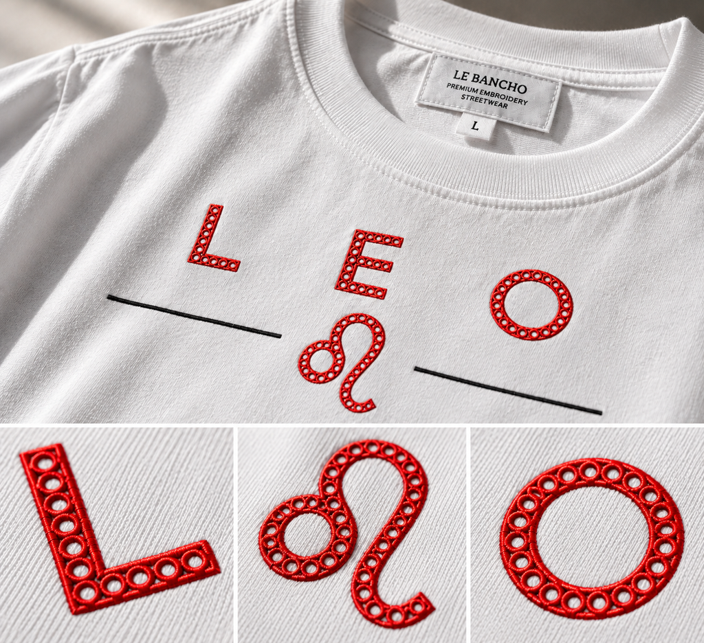 Leo Don't Chase the Spotlight Embroidery Oversized T-Shirt | LE BANCHO