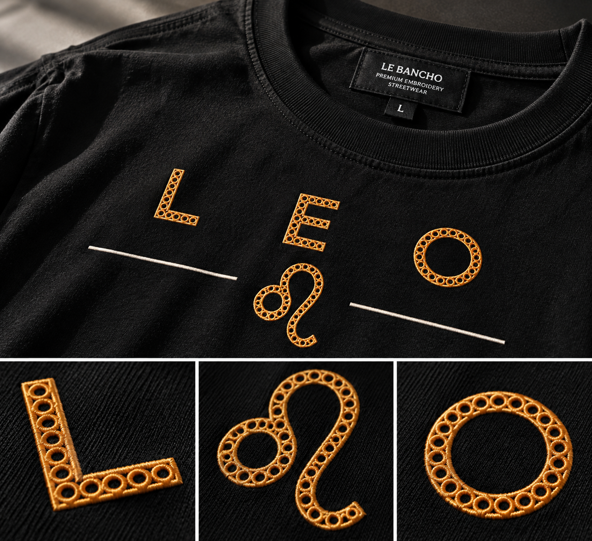 Leo Don't Chase the Spotlight Embroidery Oversized T-Shirt | LE BANCHO