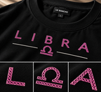 Libra Balanced Energy Unbalanced Style Embroidery Oversized T-Shirt | LE BANCHO