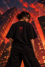 Women's Spider Embroidery Oversized T-Shirt | Limited Stock