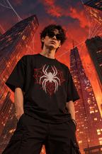 Men's Spider Embroidery Oversized T-Shirt | Limited Stock