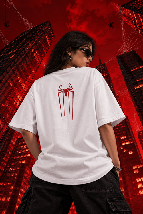 Women's Spider Embroidery Oversized T-Shirt | Limited Stock