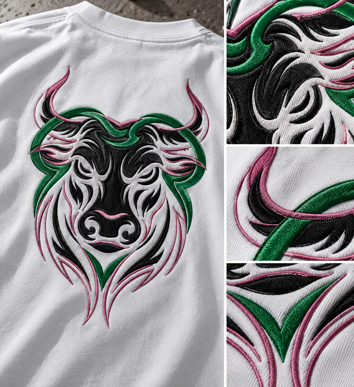 Taurus Slow Moves Expensive Energy Embroidery Oversized T-Shirt | Luxury Loyalty Grounded