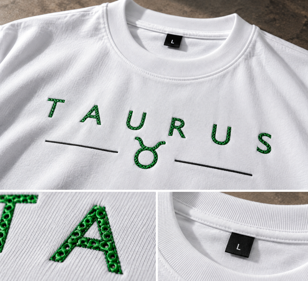 Taurus Slow Moves Expensive Energy Embroidery Oversized T-Shirt | Luxury Loyalty Grounded
