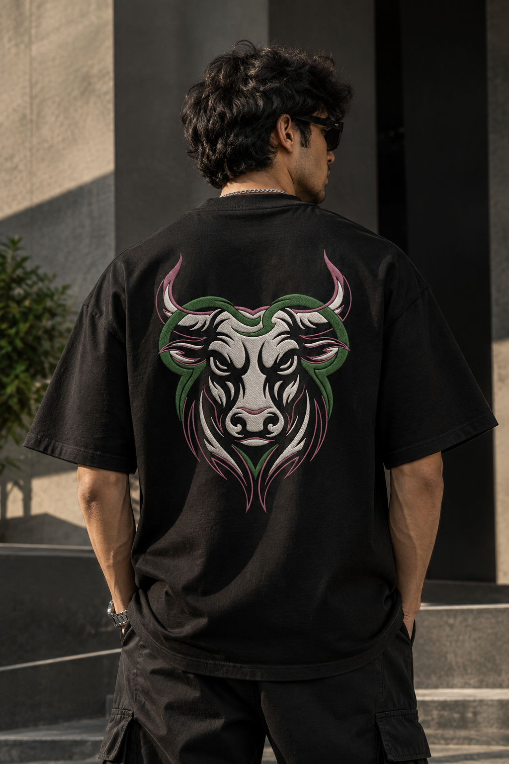 Taurus Slow Moves Expensive Energy Embroidery Oversized T-Shirt | Luxury Loyalty Grounded