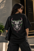 Taurus Slow Moves Expensive Energy Embroidery Oversized T-Shirt | Luxury Loyalty Grounded