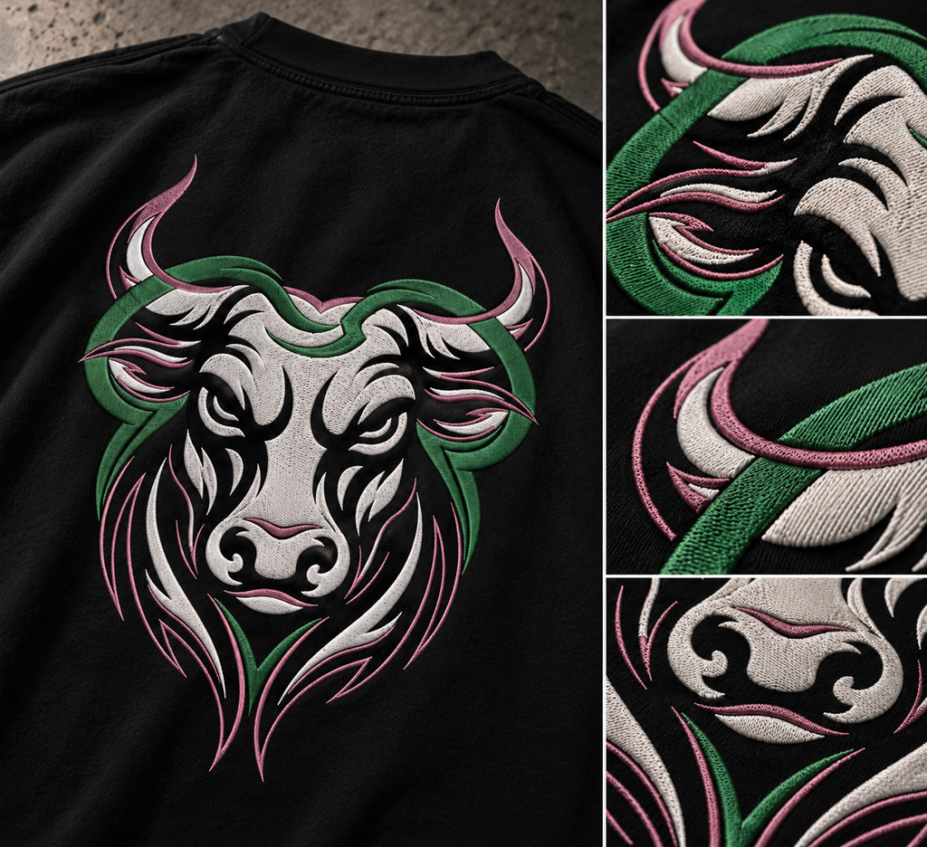 Taurus Slow Moves Expensive Energy Embroidery Oversized T-Shirt | Luxury Loyalty Grounded