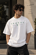 Taurus Slow Moves Expensive Energy Embroidery Oversized T-Shirt | Luxury Loyalty Grounded