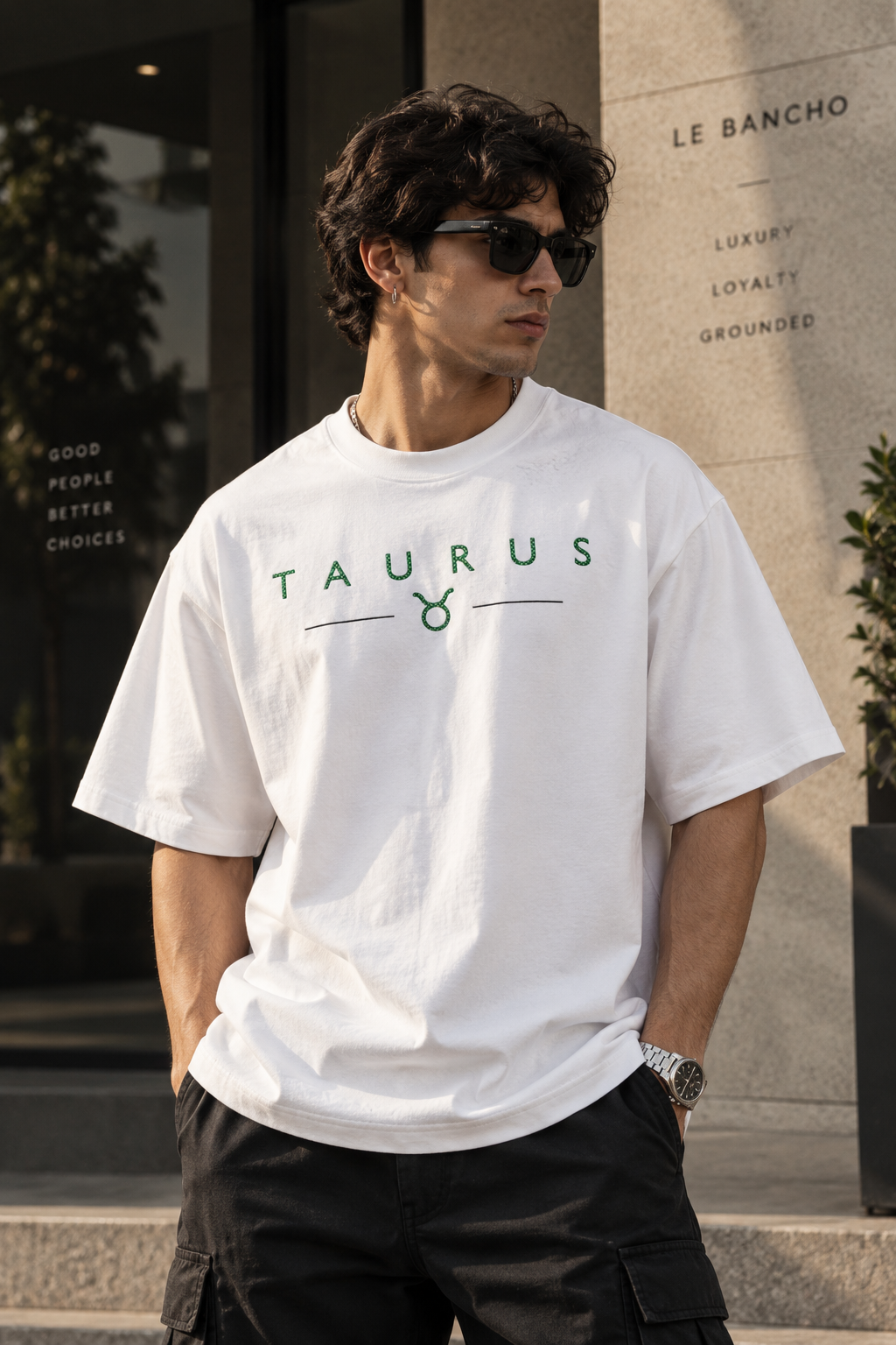 Taurus Slow Moves Expensive Energy Embroidery Oversized T-Shirt | Luxury Loyalty Grounded