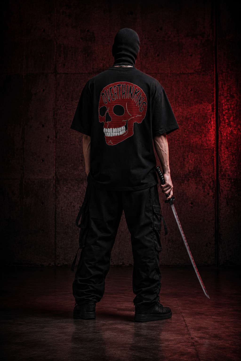 Overthinking Premium Oversized T-Shirt for Men | 240 GSM 100% Cotton Embroidered Typography Tee