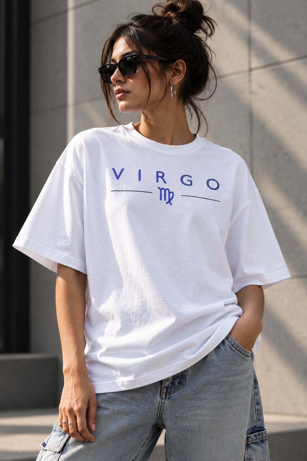 Virgo Perfection Is in the Details Embroidery Oversized T-Shirt | LE BANCHO