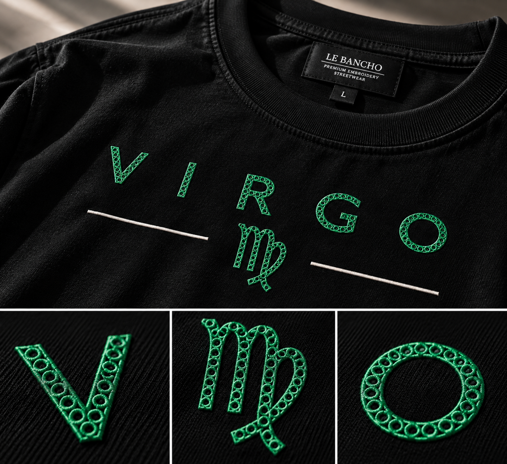 Virgo Perfection Is in the Details Embroidery Oversized T-Shirt | LE BANCHO