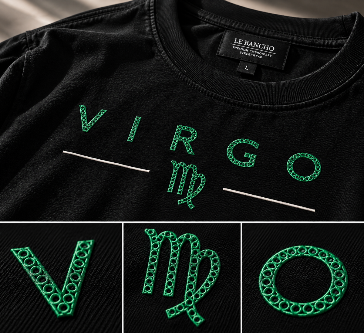Virgo Perfection Is in the Details Embroidery Oversized T-Shirt | LE BANCHO
