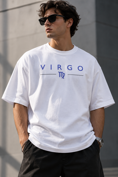 Virgo Perfection Is in the Details Embroidery Oversized T-Shirt | LE BANCHO